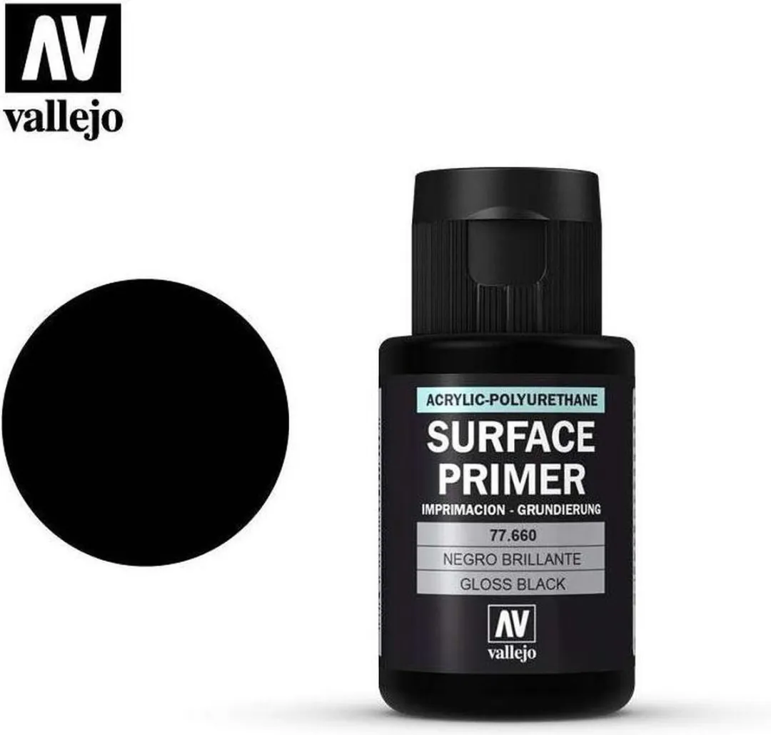 Vallejo Hobbyverf Acryl Zwart 77660 Gloss
