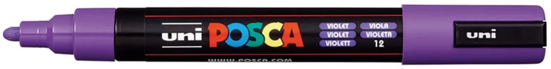 Posca PC-5M Paarse Verfstift - 6 Stuks