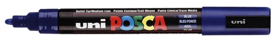 Posca PC-5M Medium Tip Verfstiften - Donkerblauw - 6 Stuks