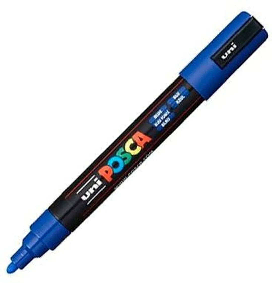 Posca PC-5M Medium Tip Verfstiften - Donkerblauw - 6 Stuks