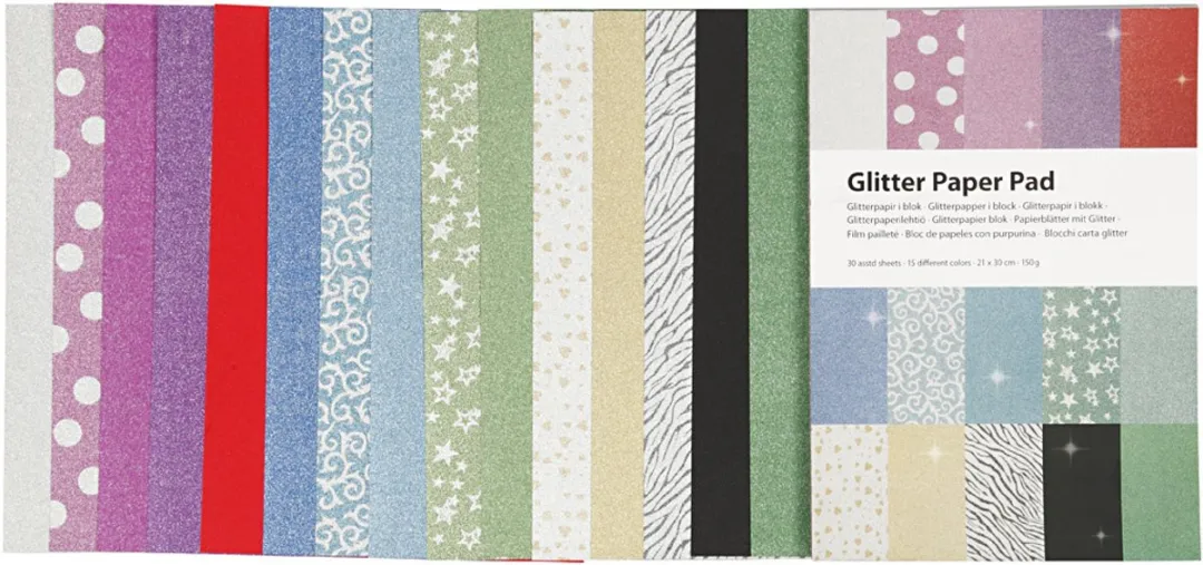 Creativ Company Glitterpapier A4 - 30 Vel Multicolor