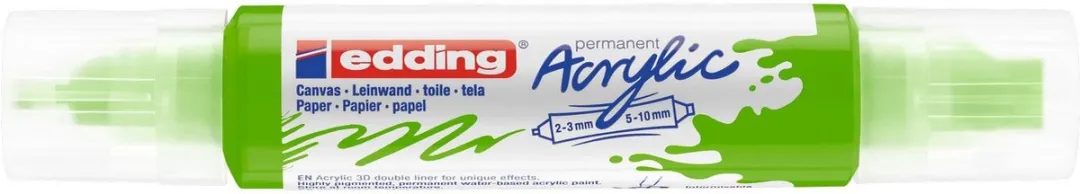 edding 5400 3D Double Liner Acrylmarker - Geel-Groen