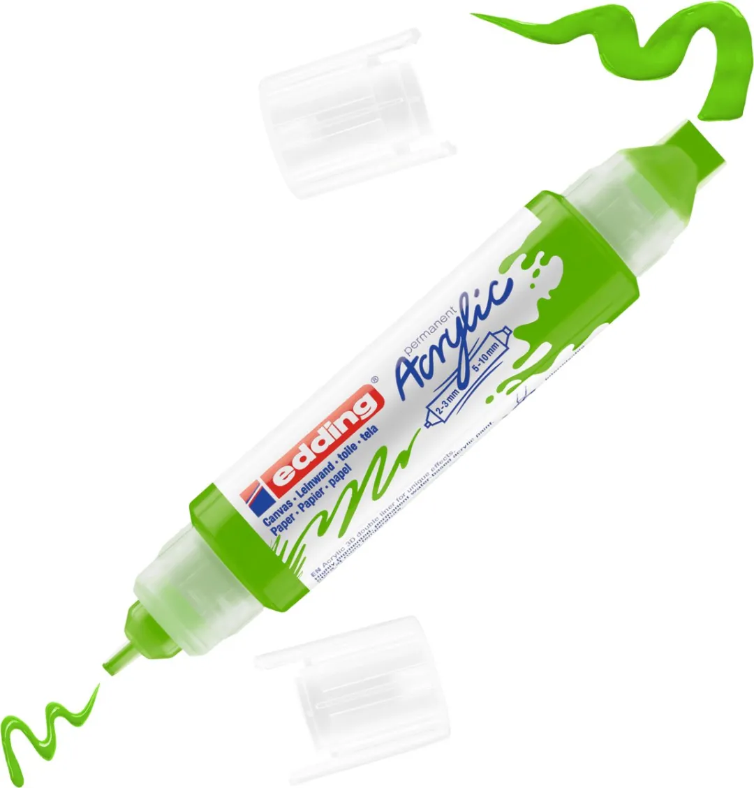 edding 5400 3D Double Liner Acrylmarker - Geel-Groen