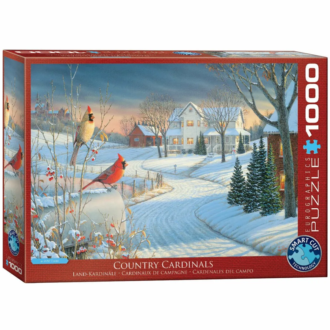 Eurographics Country Cardinals Puzzel - 1000 Stukjes - Rood