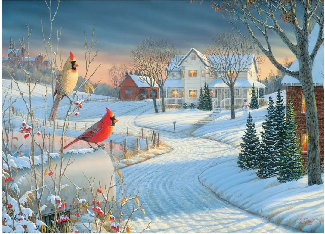 Eurographics Country Cardinals Puzzel - 1000 Stukjes - Rood
