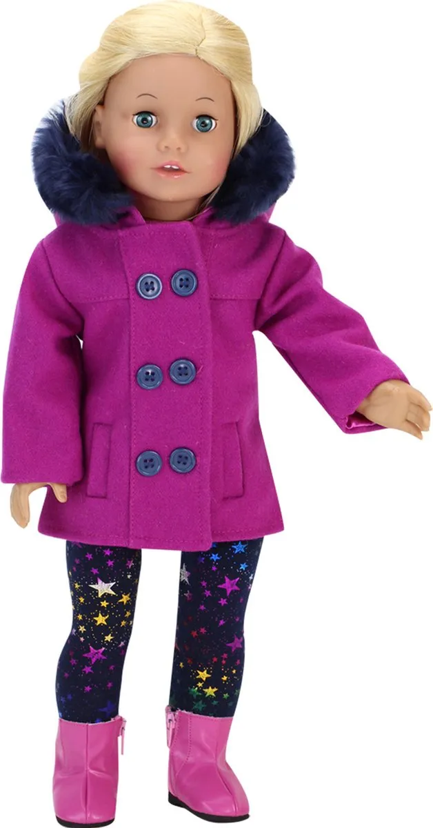 Sophia's by Teamson Kids Poppenkledingset DRPCF-FS2-UPC - Roze/Magenta