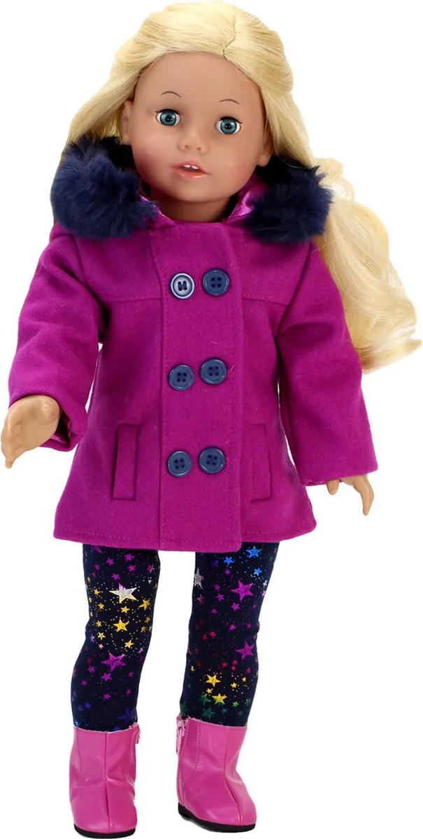 Sophia's by Teamson Kids Poppenkledingset DRPCF-FS2-UPC - Roze/Magenta
