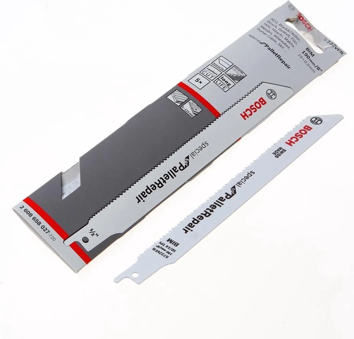 Bosch S 722 VFR Zaagblad Hout - 5 Stuks