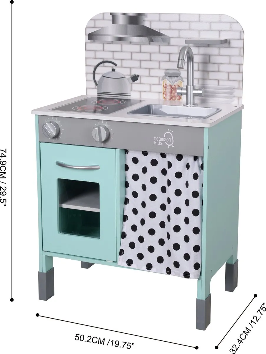 Teamson Kids Modern Houten Speelkeuken Mintgroen