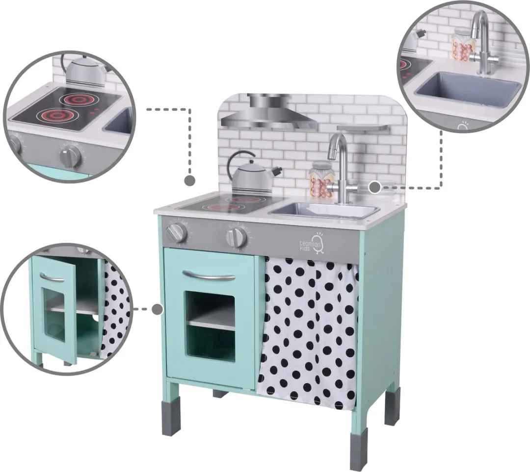 Teamson Kids Modern Houten Speelkeuken Mintgroen
