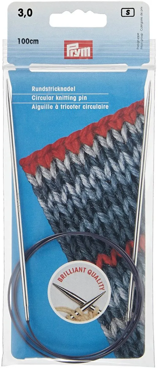 Prym Breinaalden Rond 3mm - Zilverkleurig