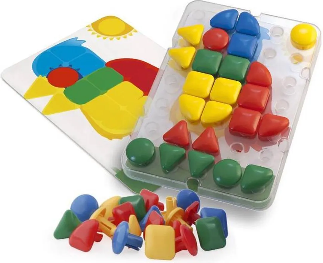 Miniland Mozaïekspel Nagels Multicolor - 32 Stuks