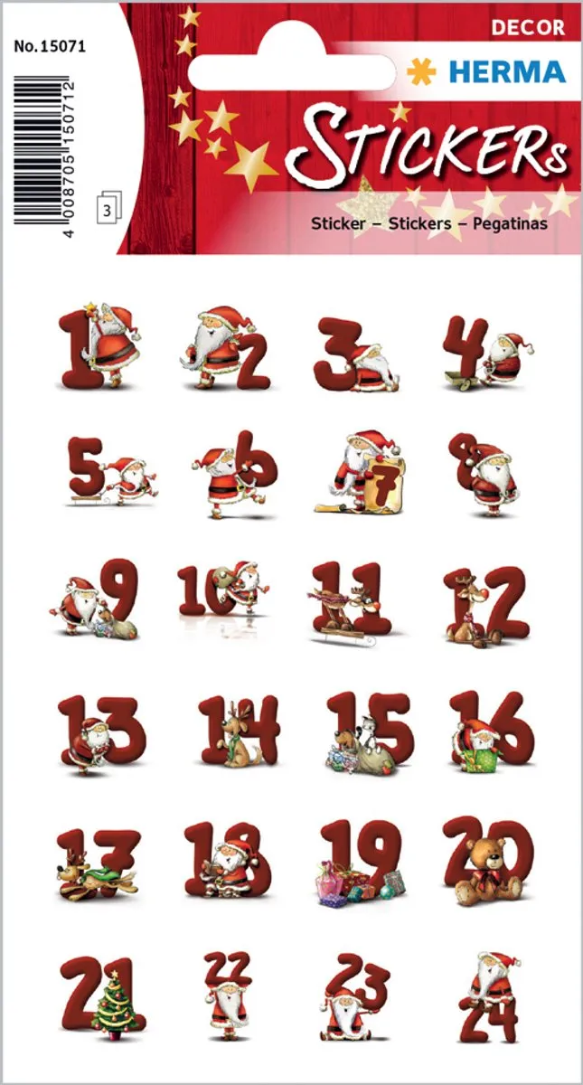 Herma Sterren Decoratie Stickers Goud