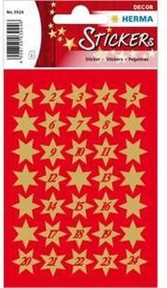 Herma Sterren Decoratie Stickers Goud - 102 Stuks