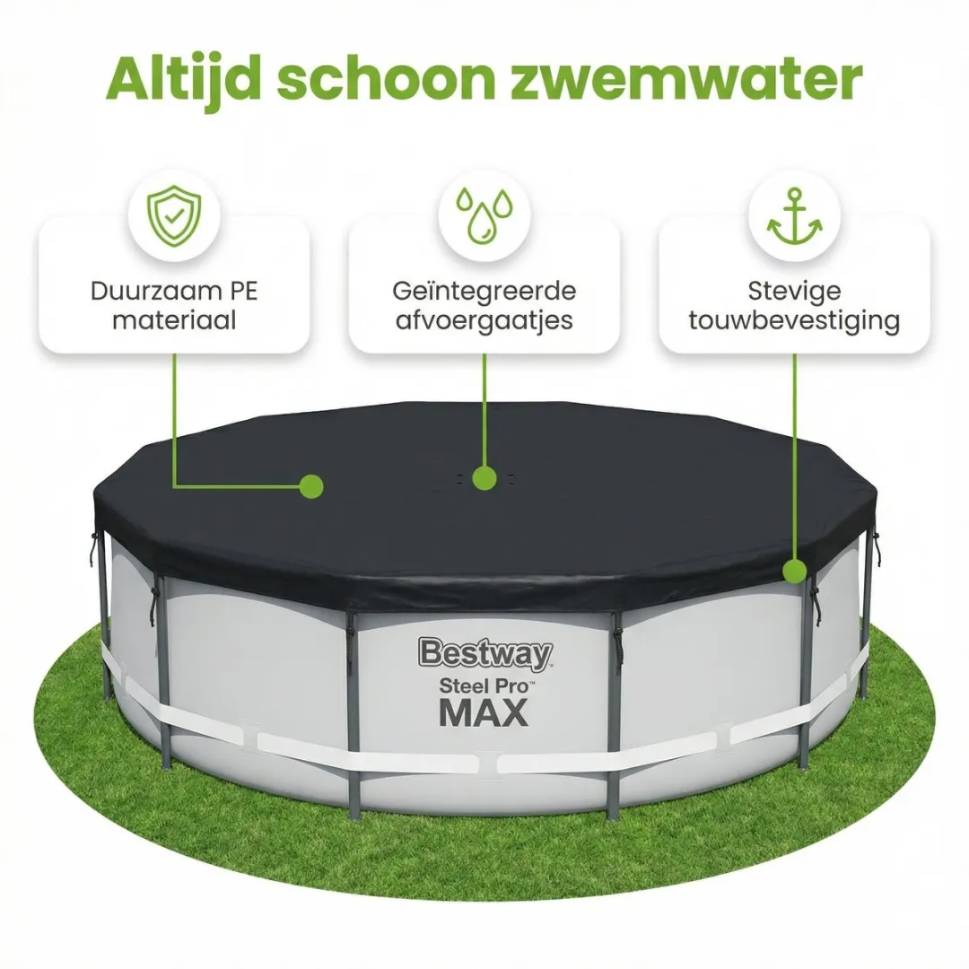 Bestway Fast Set Zwembad 366cm - 7-delig - Grijs