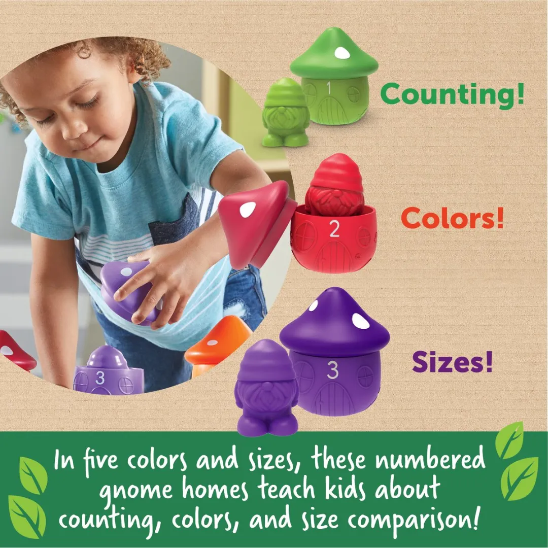 Learning Resources Peekaboo Gnome Homes 950LER3608 - Multicolor