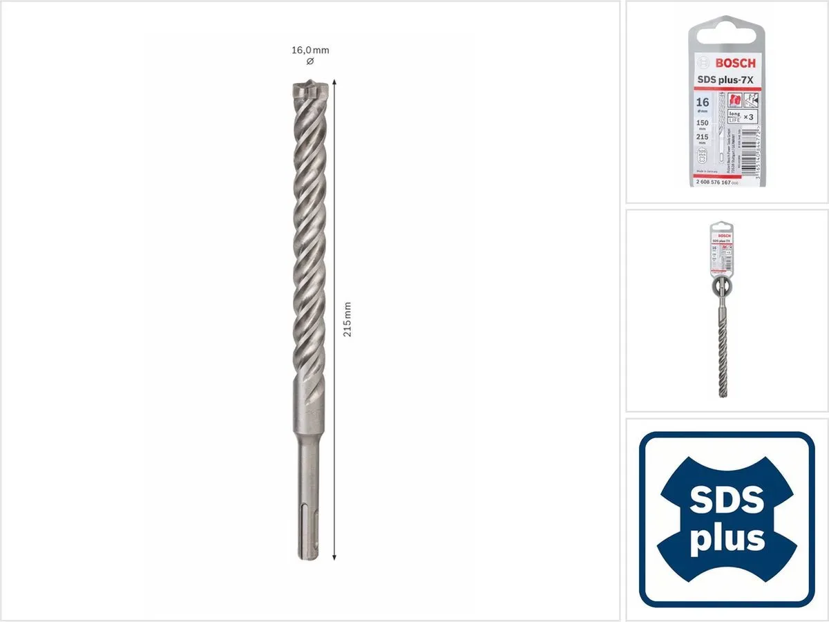 Bosch SDS+ Boor Plus-7X 16mm - Metaal - afbeelding 6 van 6