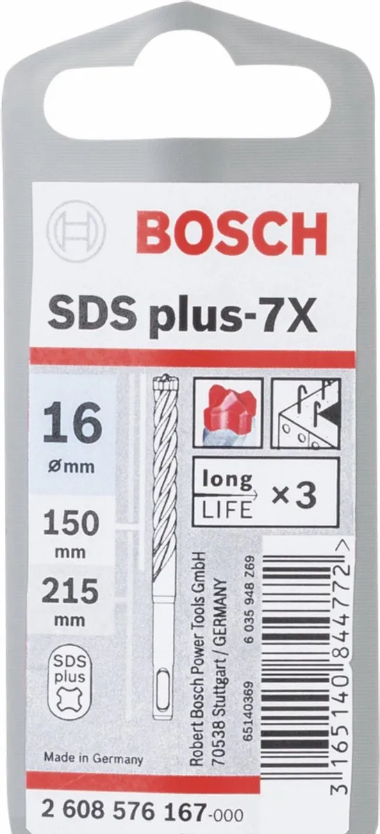 Bosch SDS+ Boor Plus-7X 16mm - Metaal