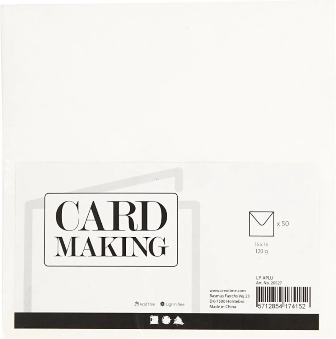 Creativ Company Enveloppen 16x16cm Off-White - 50 Stuks