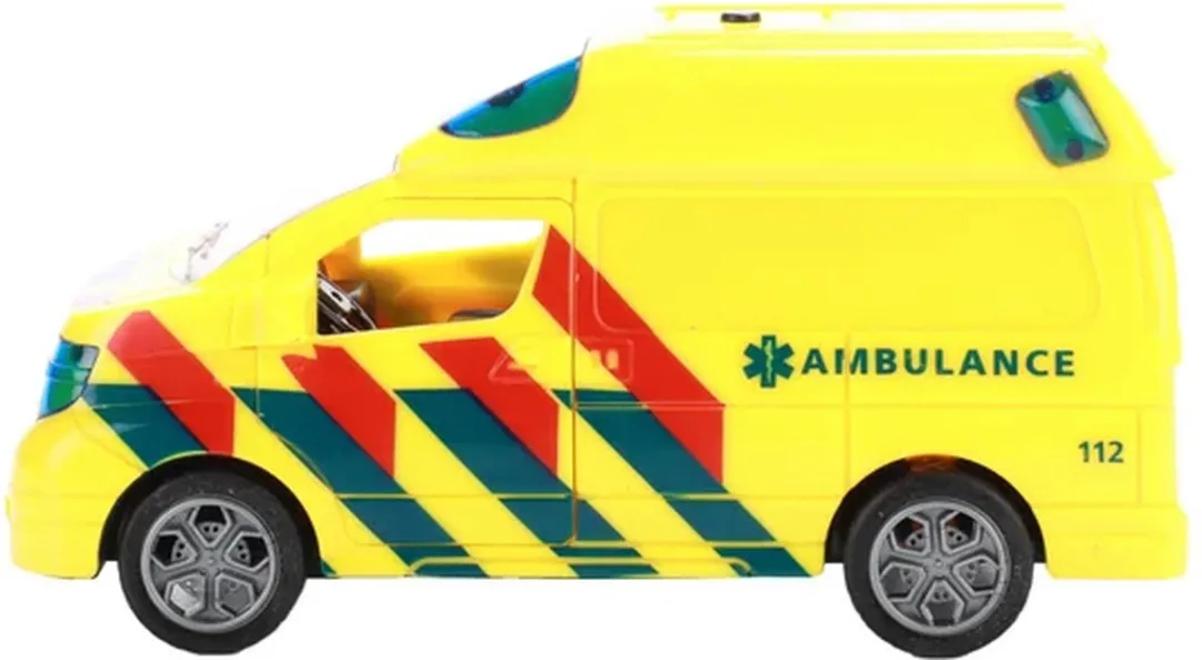 Toi-Toys Cars & Trucks Frictie Ambulance 23743A - Geel