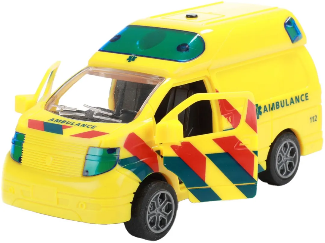 Toi-Toys Cars & Trucks Frictie Ambulance 23743A - Geel