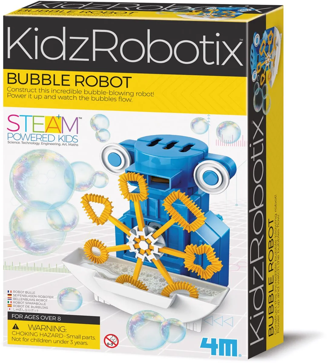 4M KidzRobotix Robot Bellenblazer 5603423 - Geel/Blauw