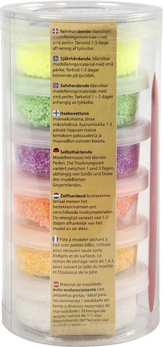 Creativ Company Foam Clay Klei - 6 Potjes - 14g - Multi