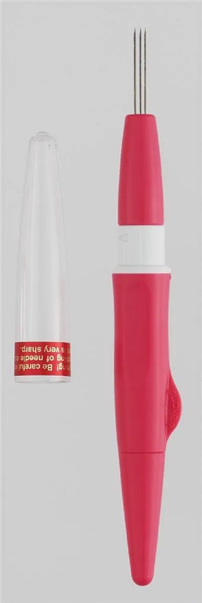Clover Viltnaaldenpen - 1 Stuk - Transparant/Rose