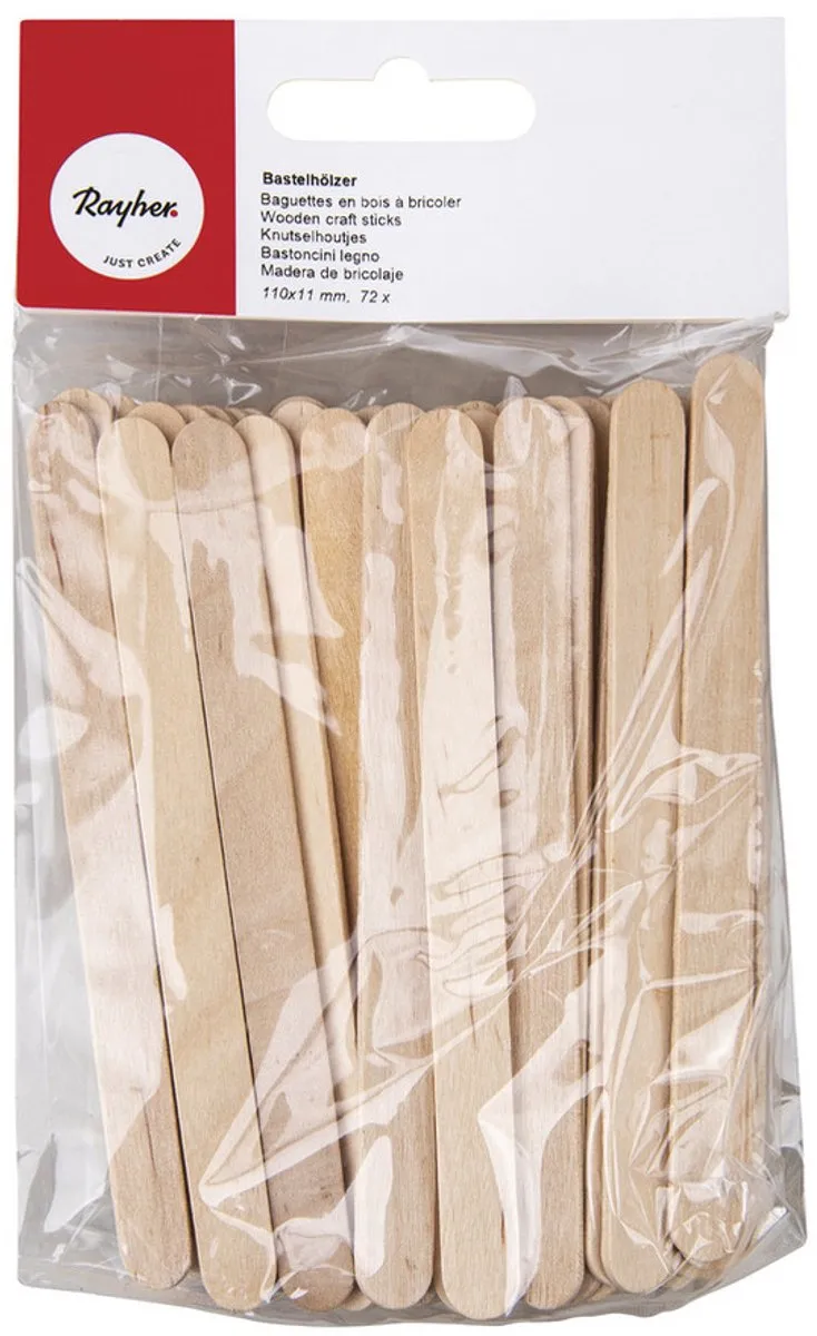 Rayher IJsLollie Stokjes 72 Stuks - Beige