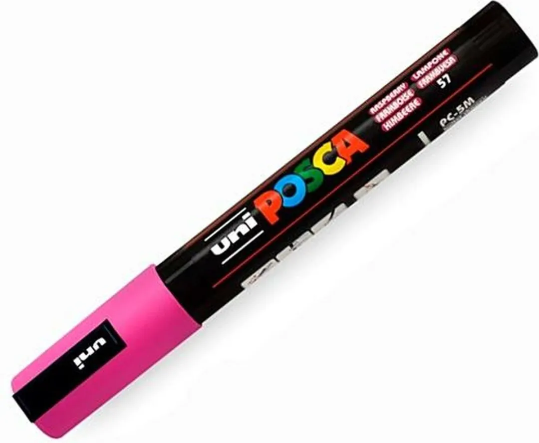 Posca PC-5M Medium Tip Verfstiften - Framboos paars - 6 Stuks
