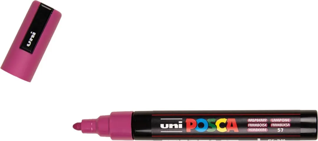 Posca PC-5M Medium Tip Verfstiften - Framboos paars - 6 Stuks