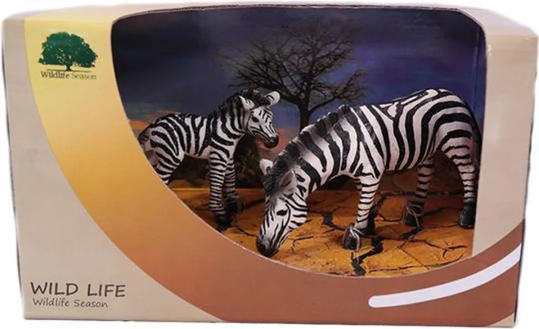 PIA Soft Toys Moeder Zebra & Veulen Showbox