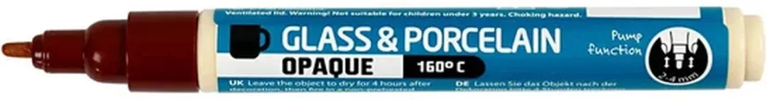 Creativ Company Glas- & Porseleinstiften Bruin 2-4mm