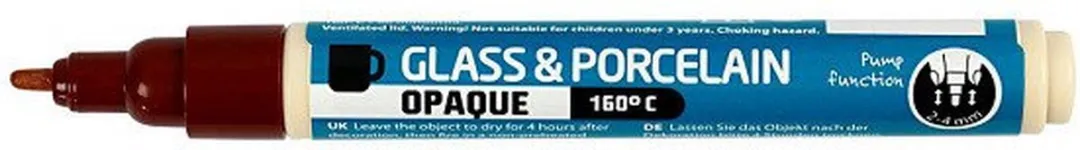 Creativ Company Glas- & Porseleinstiften Bruin 2-4mm