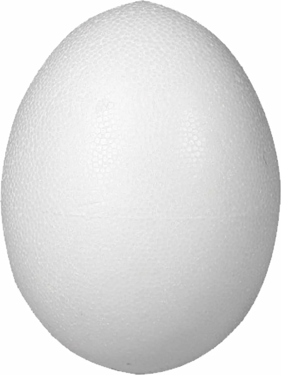 Rayher Hobby Piepschuim Ei 10cm Wit