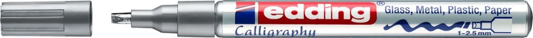 edding 753 Glanslakmarker Kalligrafie - Zilver