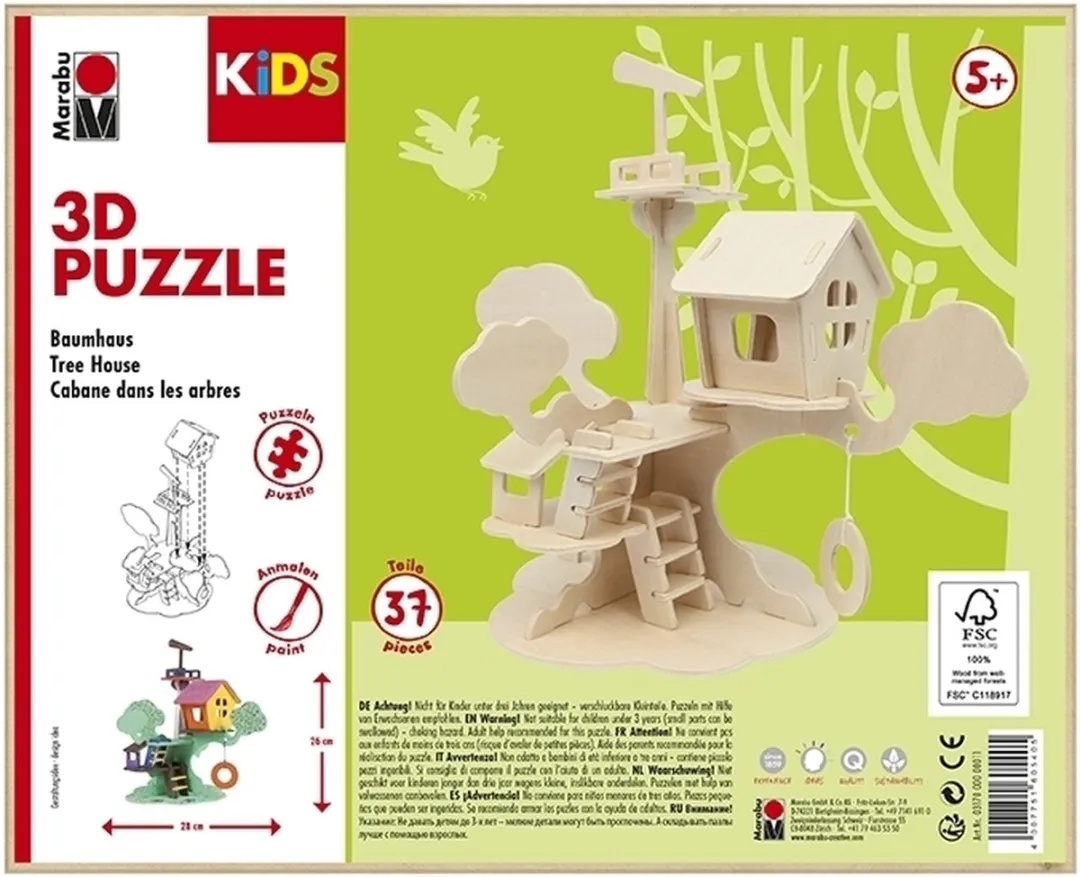 Marabu Kids 3D Boomhuis Puzzel