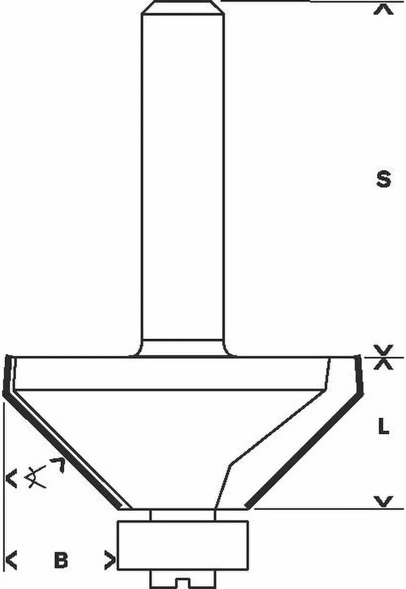 Bosch Afschuinfrees 1/4" Ø34,9mm - Hout/Hardmetaal - afbeelding 2 van 6