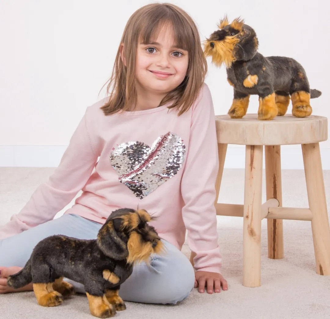 Teddy Hermann Knuffel Hond Ruwharige Teckel - Bruin
