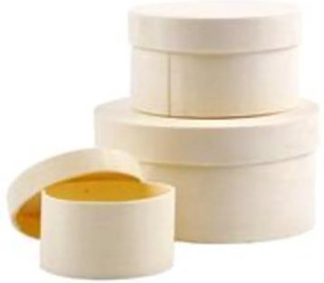 Creativ Company Ronde Fineer Dozen Set 3 Stuks - Natuurlijk