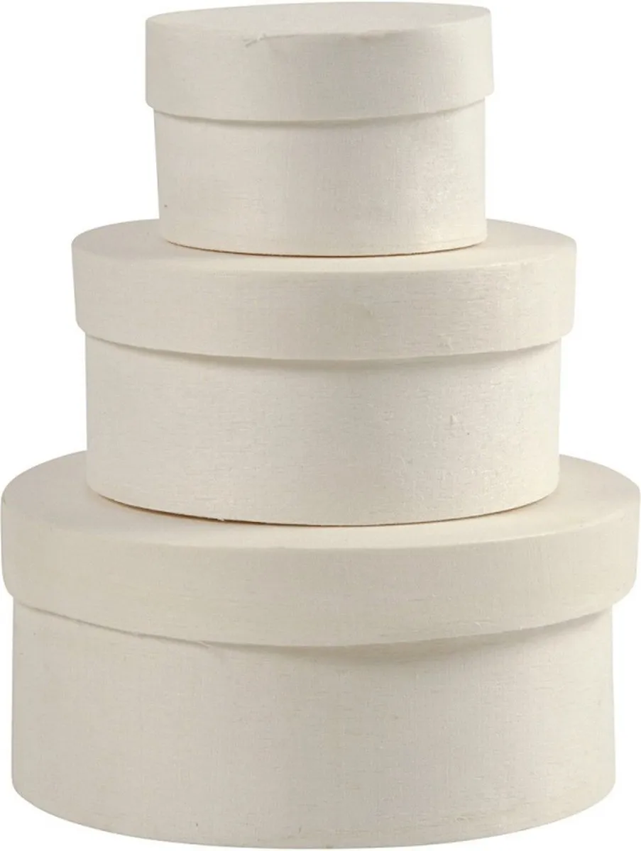 Creativ Company Ronde Fineer Dozen Set 3 Stuks