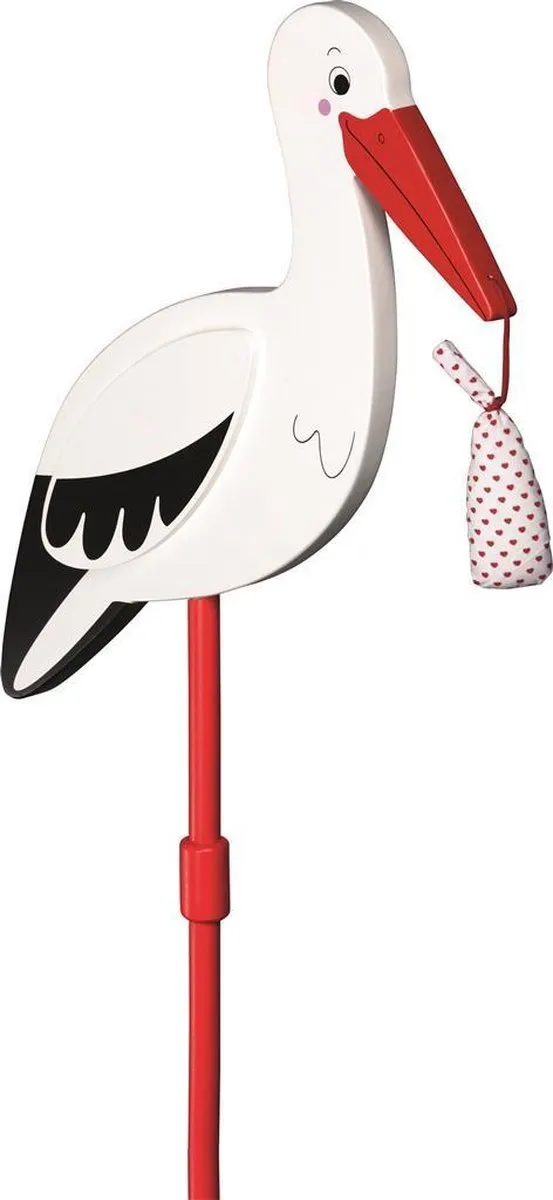 Goki Ooievaar met Babydoekje Tuinfiguur 100cm