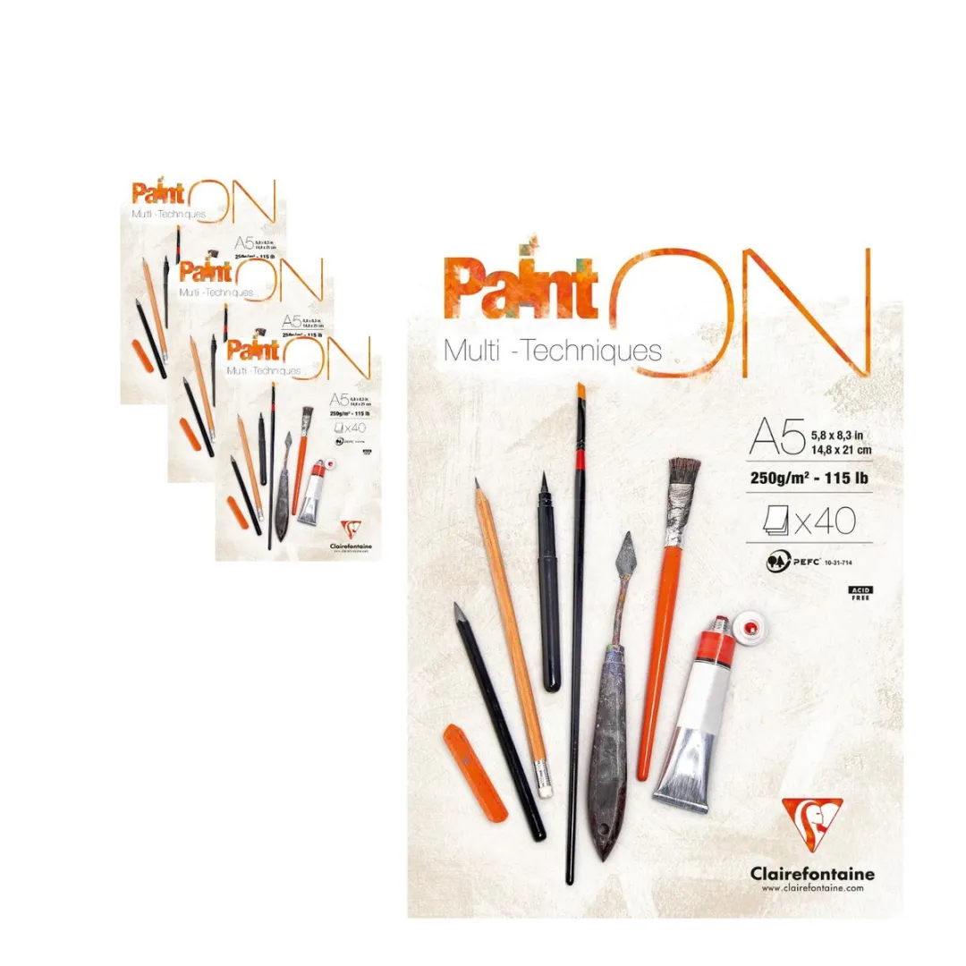 Clairefontaine Paint ON Tekenblok A5 40 Vel