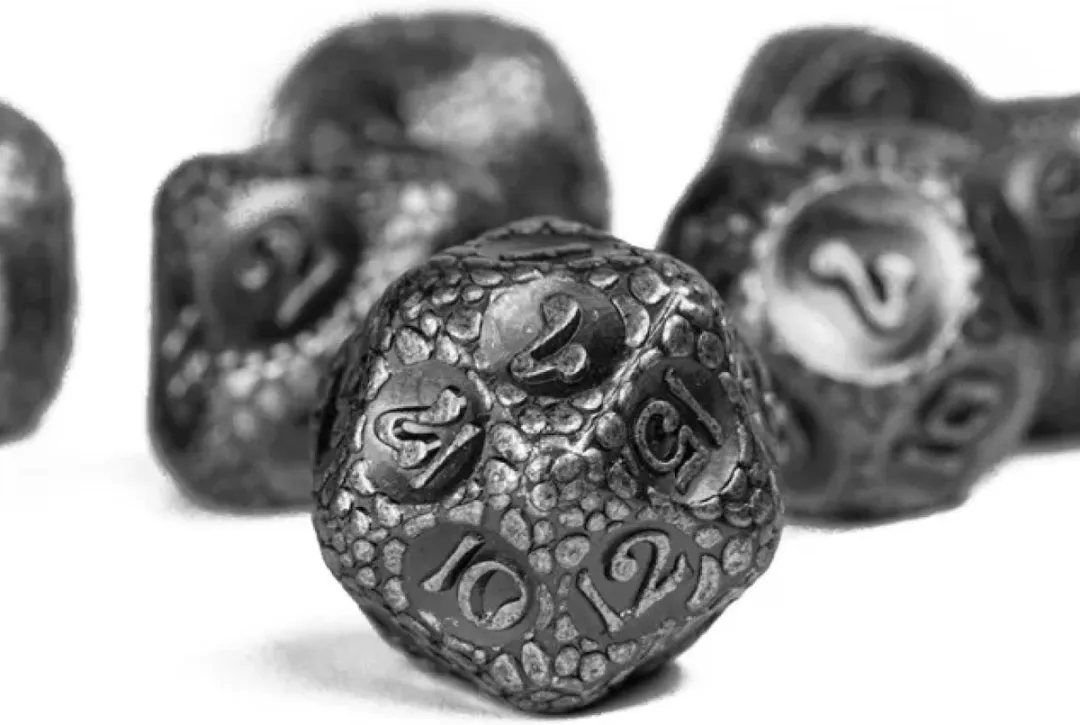 Lapi Toys D&D Polydice Metaal Zilver - 7 Stuks