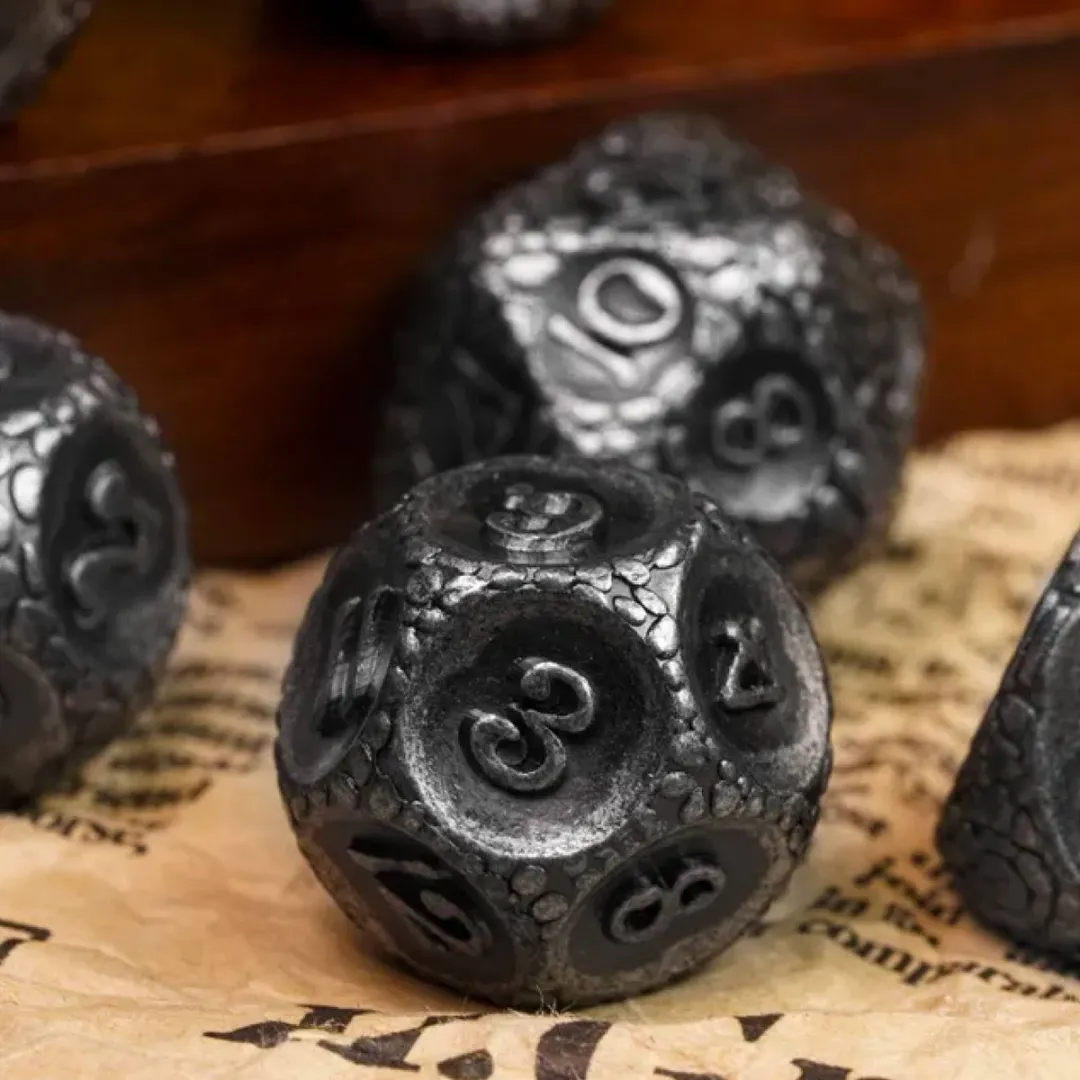 Lapi Toys D&D Polydice Metaal Zilver - 7 Stuks