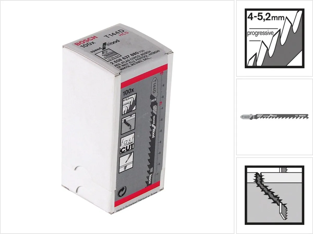 Bosch T 144 D Decoupeerzaagblad - Hout/Aluminium
