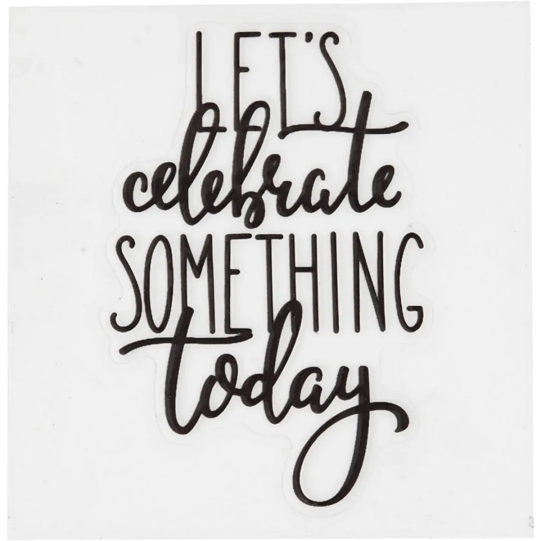 Creativ Company Decoratiesticker Let's Celebrate 8x8cm - Zwart