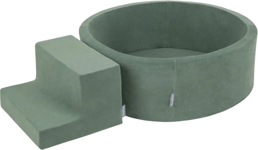 KiddyMoon Speelparadijs Ballenbad 200 Stuks - 493423 - Donker turkoois/groen-grijs/wit