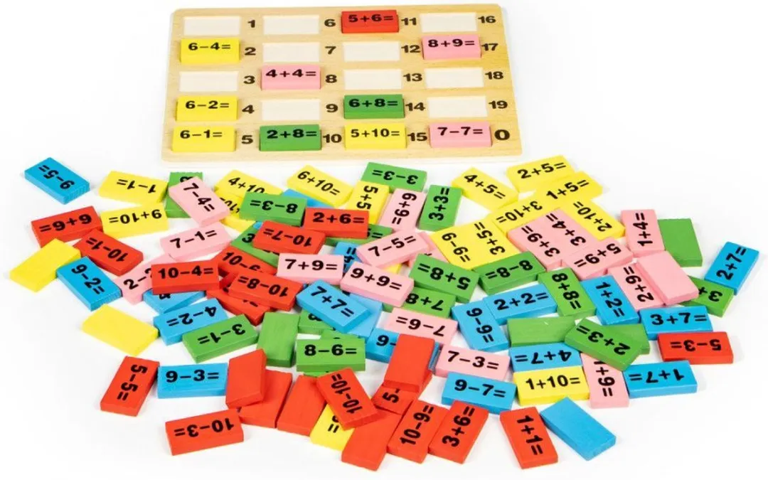 ECOTOYS Wiskundige Blokken Domino Set