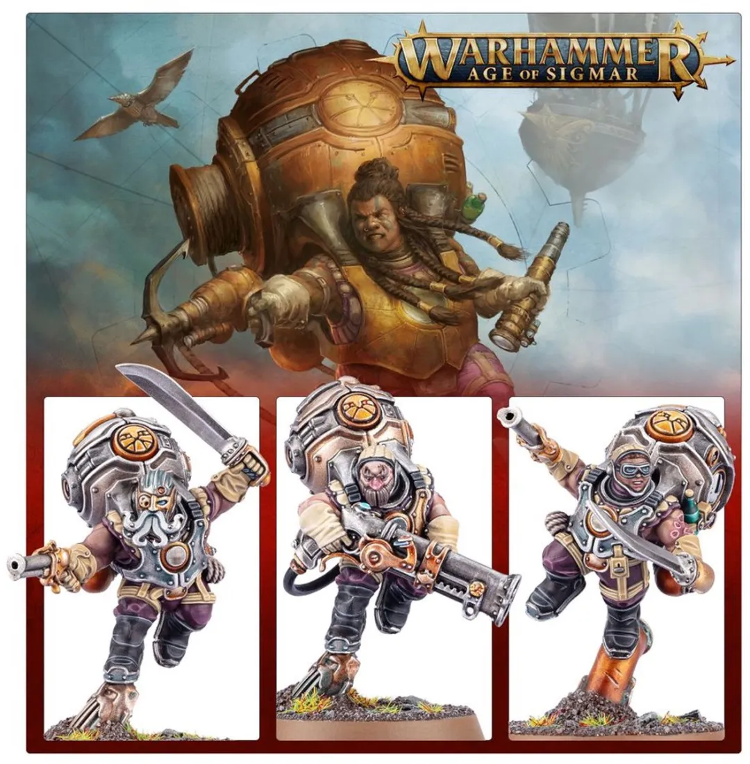 Games Workshop Kharadron Overlords Vongrim Harpoon Crew 117 Onderdelen